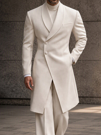 Old Money Long Tailored Coat Suit Set