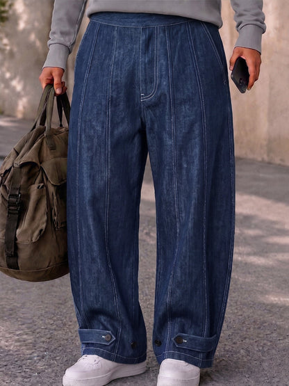 Versatile 100% Cotton Denim Style Pants