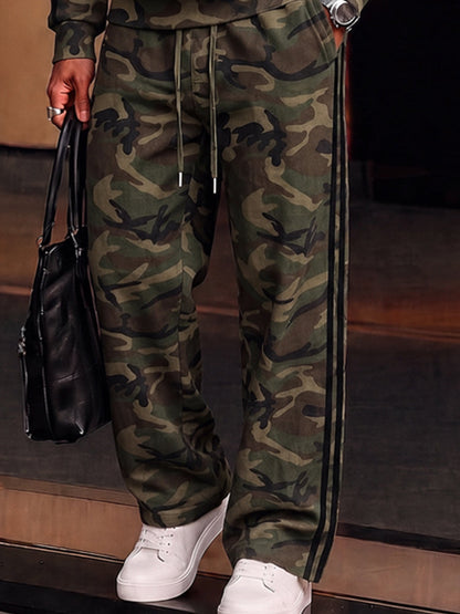 Urban Casual Camo Print Polo Shirt Set
