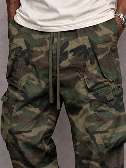 Utility Straight Fit Camo Print Cargo Pants