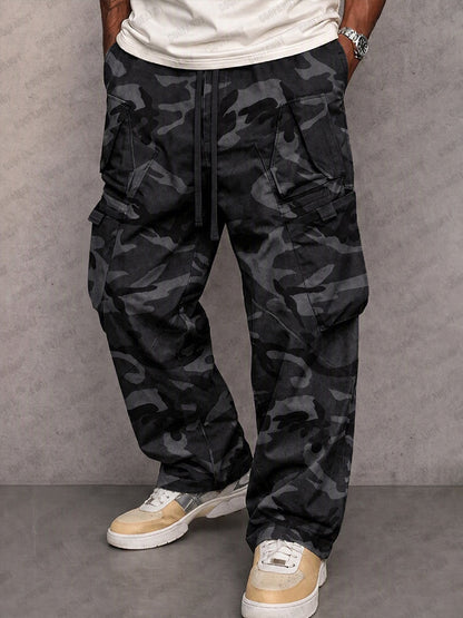 Utility Straight Fit Camo Print Cargo Pants