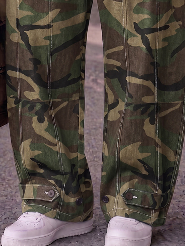 Casual Statement Printed Wide-Leg Pants