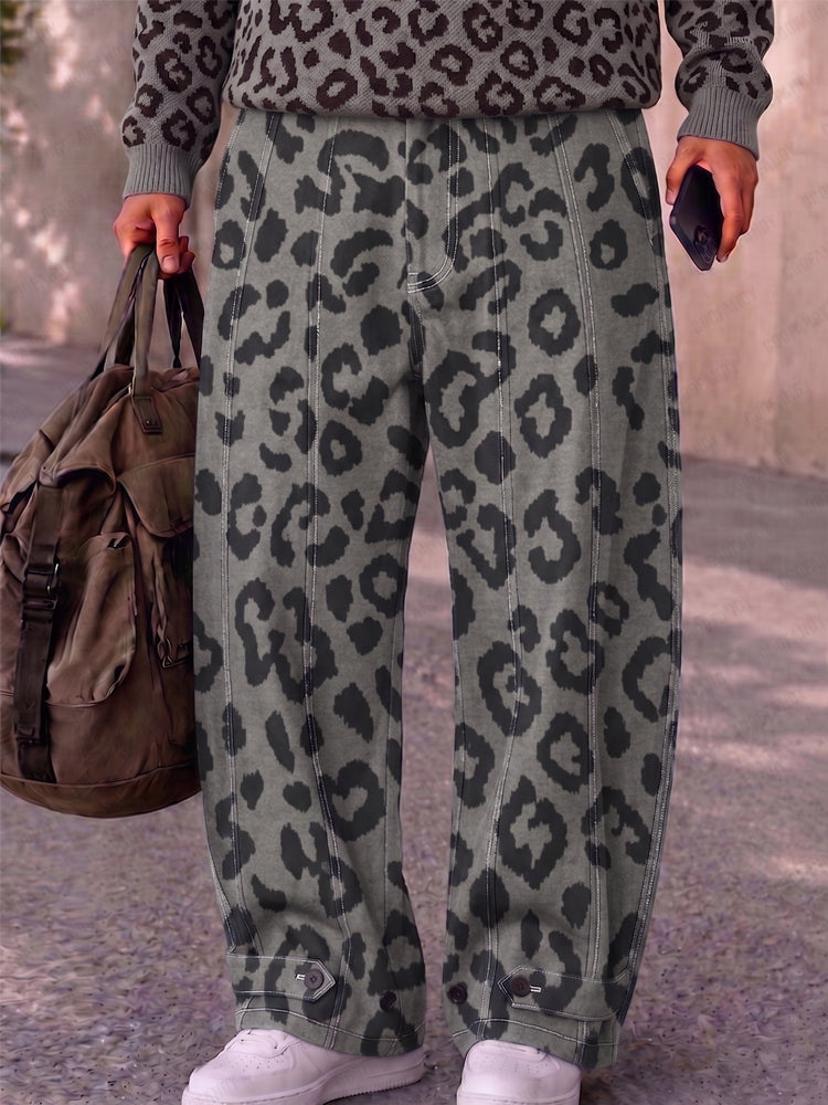 Casual Statement Printed Wide-Leg Pants
