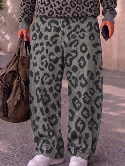 Casual Statement Printed Wide-Leg Pants