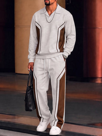 Fashion Casual Contrast Color Sporty Set
