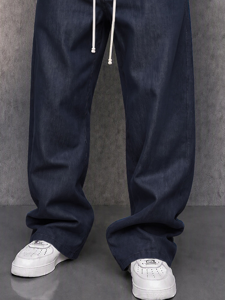Unique Camo Waist Faux Denim Street Pants