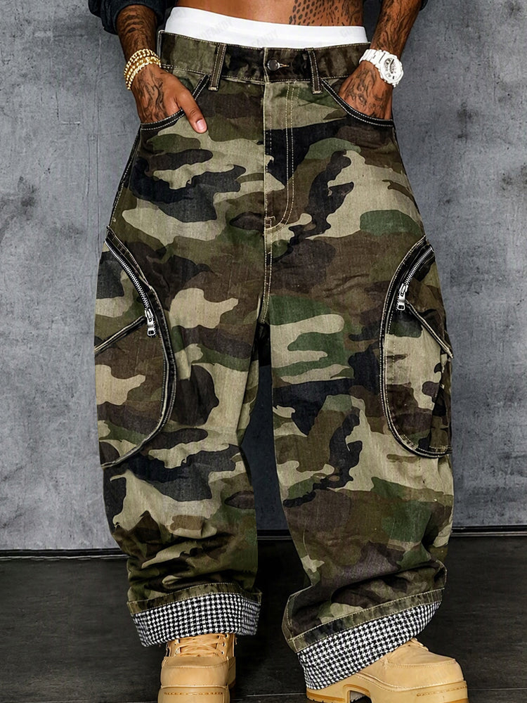 Camo Cargo Baggy Wide Leg Pants