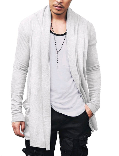 Ruffle Shawl Collar Knitted Cardigan (US Only)