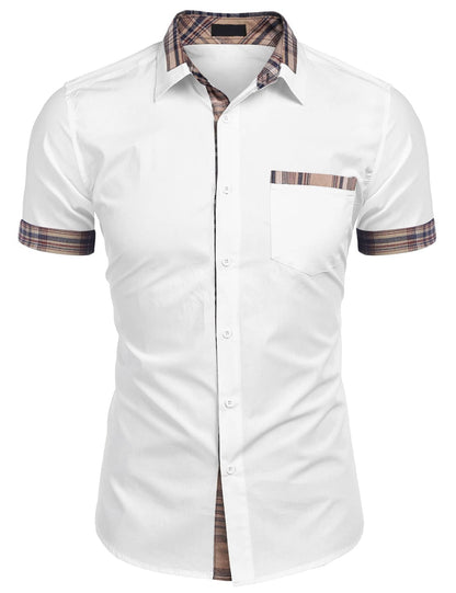 Casual Plaid Collar Linen Style Shirt (US Only)