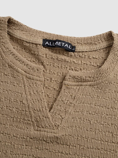 Small V-neck long-sleeved Shirt