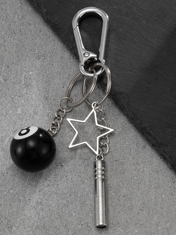 Goth Table Ball Pendant Keyring Bag Jeans Chain