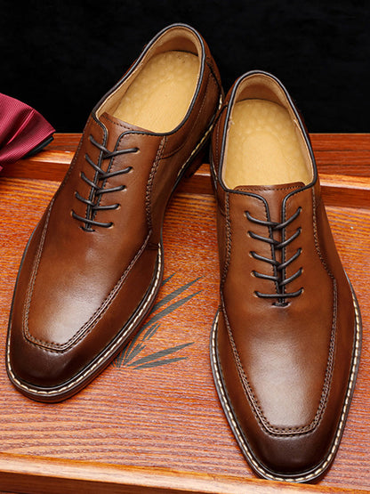Vintage Leather Derby Shoes