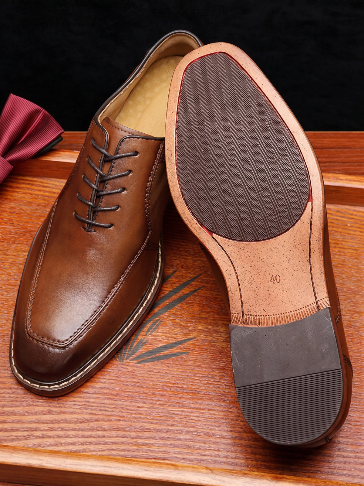 Vintage Leather Derby Shoes