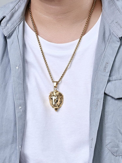 Lion Head Pendant Necklace