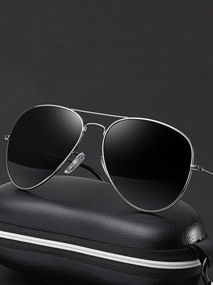 Classic Curved Crossbar Polarized Sunglasses