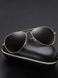 Gold Frame & Black Lenses