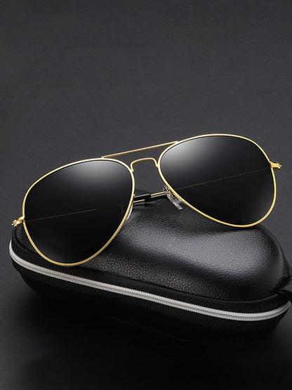Classic Curved Crossbar Polarized Sunglasses
