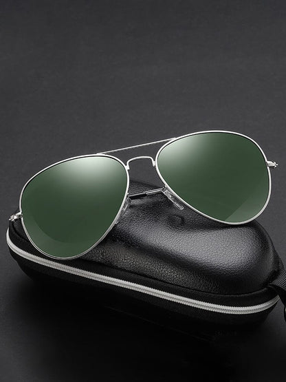 Classic Curved Crossbar Polarized Sunglasses