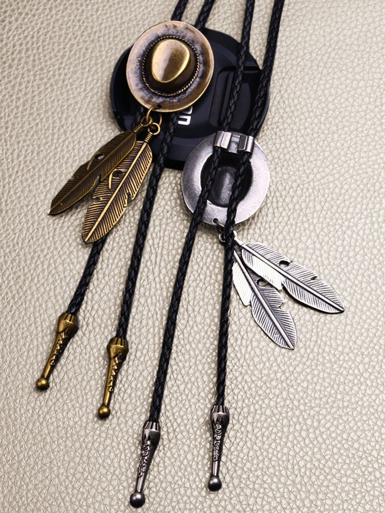 Western Cowboy Bolo Tie Necklace