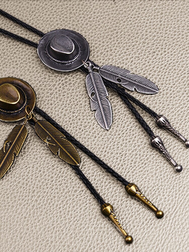 Western Cowboy Bolo Tie Necklace