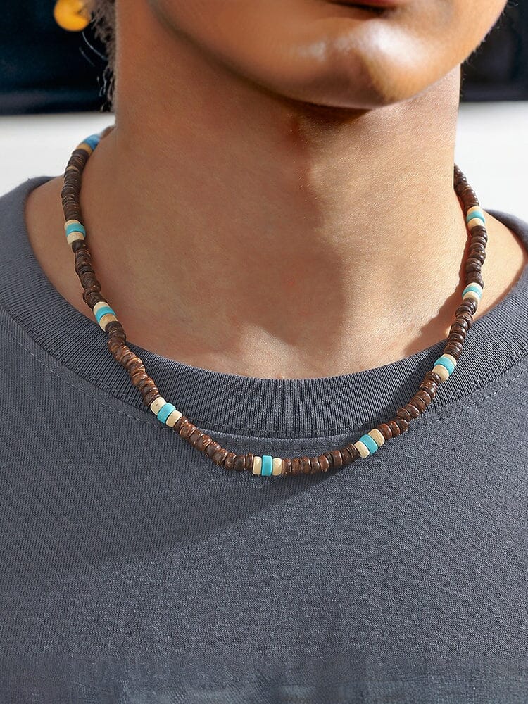Bohemian Coconut Beaded Necklace