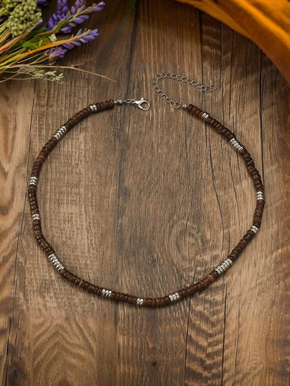 Coconut Natural Stone Beaded Necklace