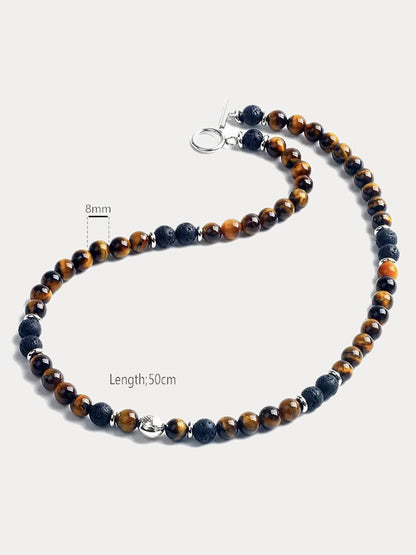 Natural Tiger Eye Stone Necklace