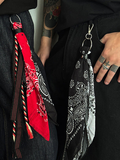 Paisley Kerchief Wallet Jeans Chain