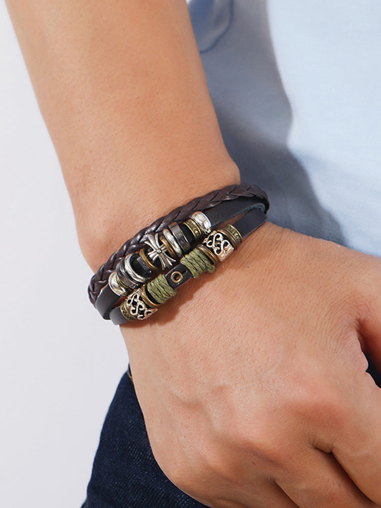 Retro Multilayer Wrap Leather Bracelets