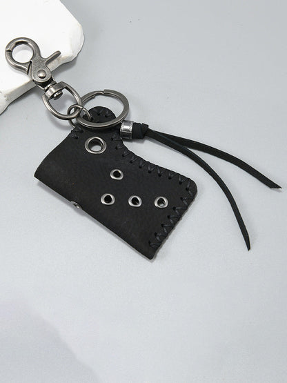 Retro Design Lighter Leather Case Keychain