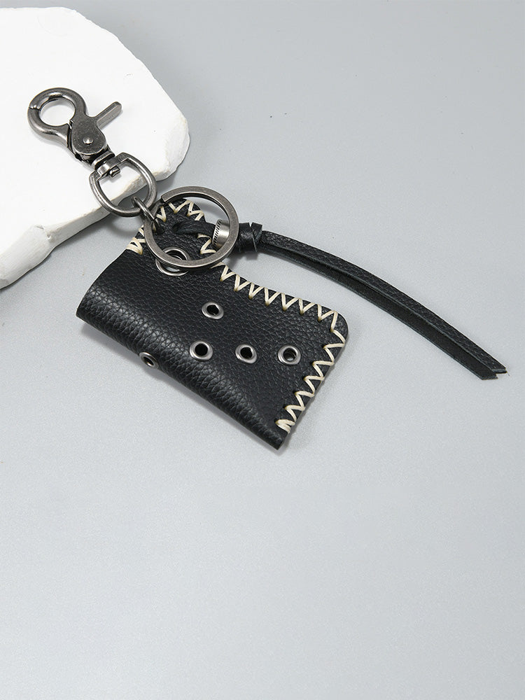 Retro Design Lighter Leather Case Keychain
