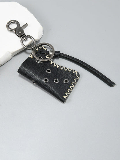 Retro Design Lighter Leather Case Keychain