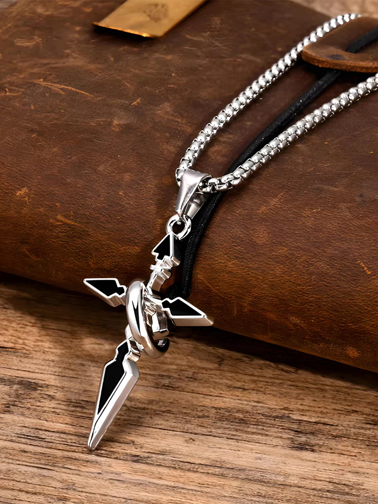 Minimalist Arrow Cross Pendant Necklace
