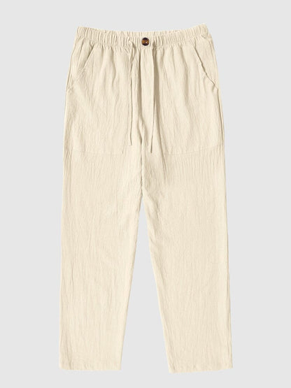 Linen Style Yoga Pants With Pockets
