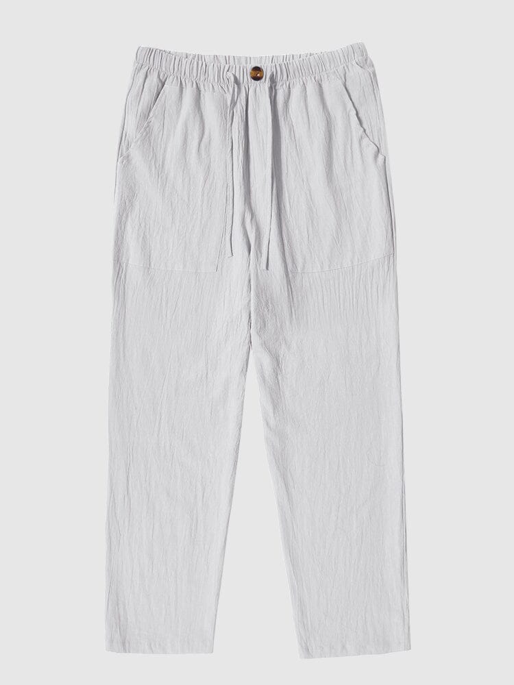 Linen Style Yoga Pants With Pockets
