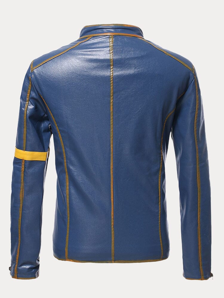 Stand Collar Punk Leather Jacket