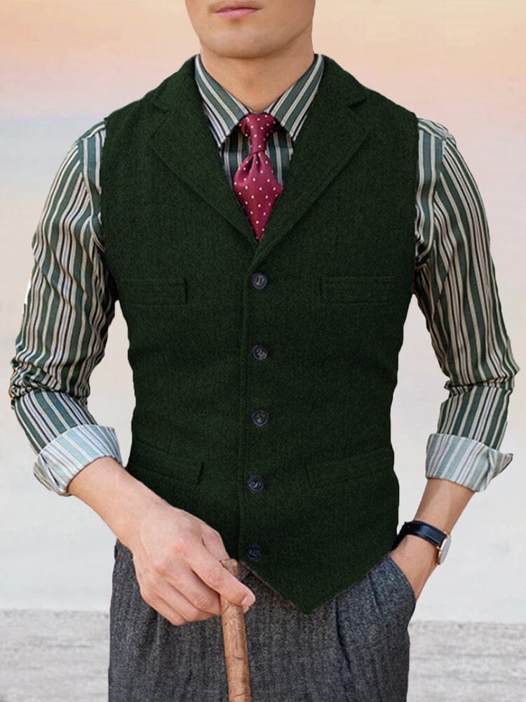 Classic Lapel Suit Vest