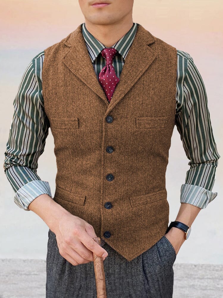 Classic Lapel Suit Vest