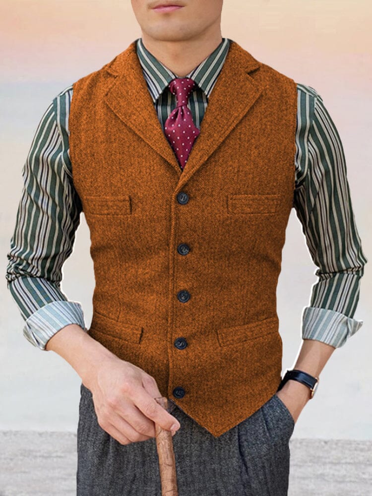 Classic Lapel Suit Vest