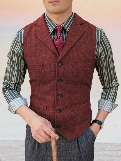 Classic Lapel Suit Vest