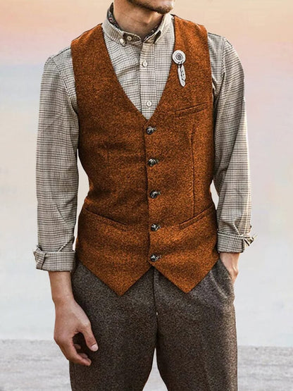 Classic Tweed Suit Vest