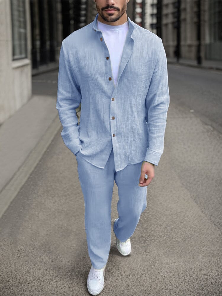 Essential Spring Textured Shirt Set