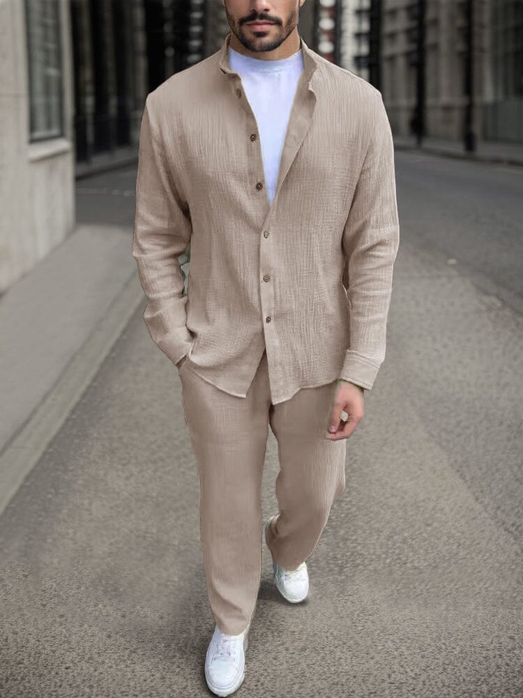 Essential Spring Textured Shirt Set