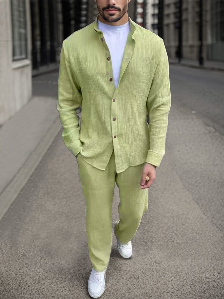 Essential Spring Textured Shirt Set