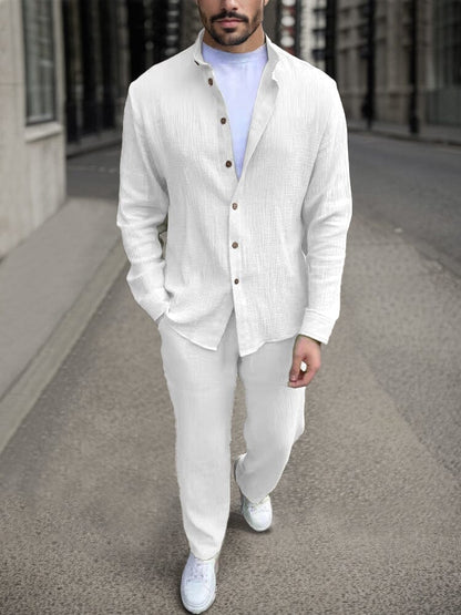 Essential Spring Textured Shirt Set