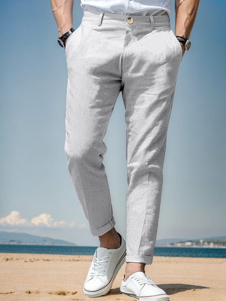 Everyday Ease Cotton Linen Tapered Pants
