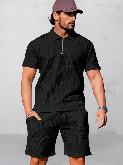 Athleisure Jacquard Textured Matching Set (Live Only)