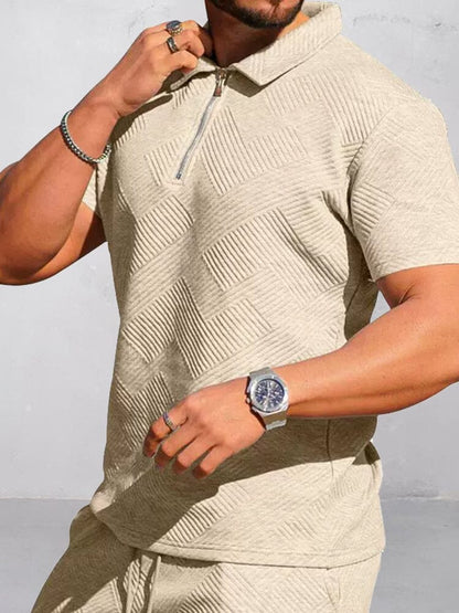 Athleisure Jacquard Textured Matching Set (Live Only)