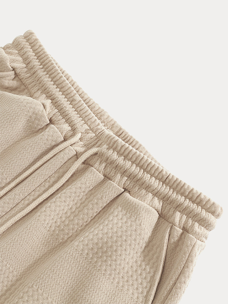 Comfort Fit Jacquard Textured 2-Piece Set