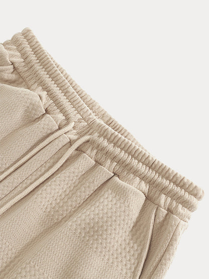 Comfort Fit Jacquard Textured 2-Piece Set